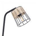 Lampe à poser Indah en métal noir et rotin naturel, Dakar, Sénégal