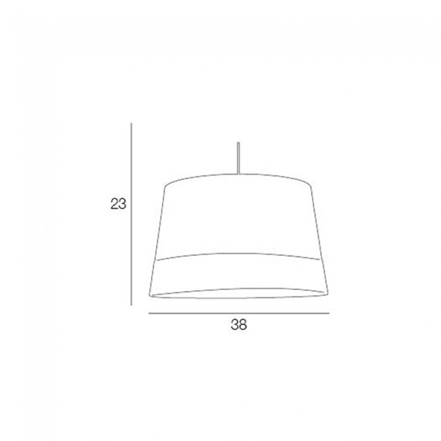 Croquis technique de la suspension Marina avec ses dimensions précises pour une installation facile - Dakar, Sénégal.