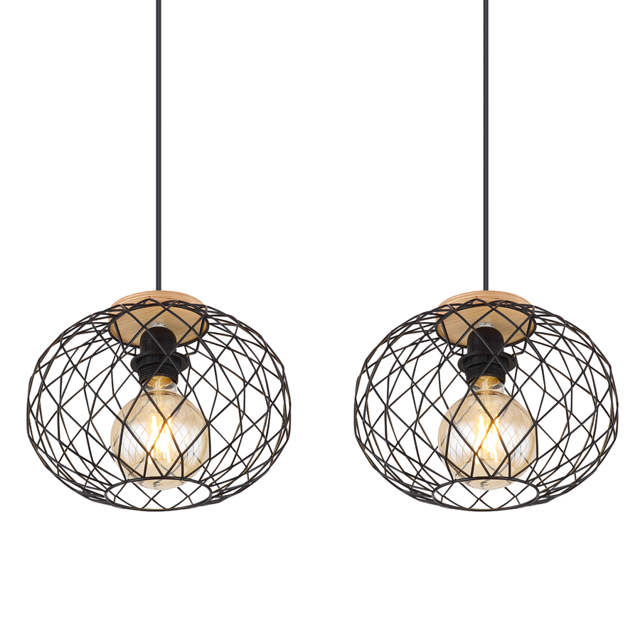 Lustre 3 lampes lacky en métal noir mat Dakar , Sénégal