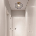 Plafonnier Lacky 2 lampes allumées, diffusant une lumière chaleureuse idéale pour un éclairage d'intérieur – Dakar, Sénégal.