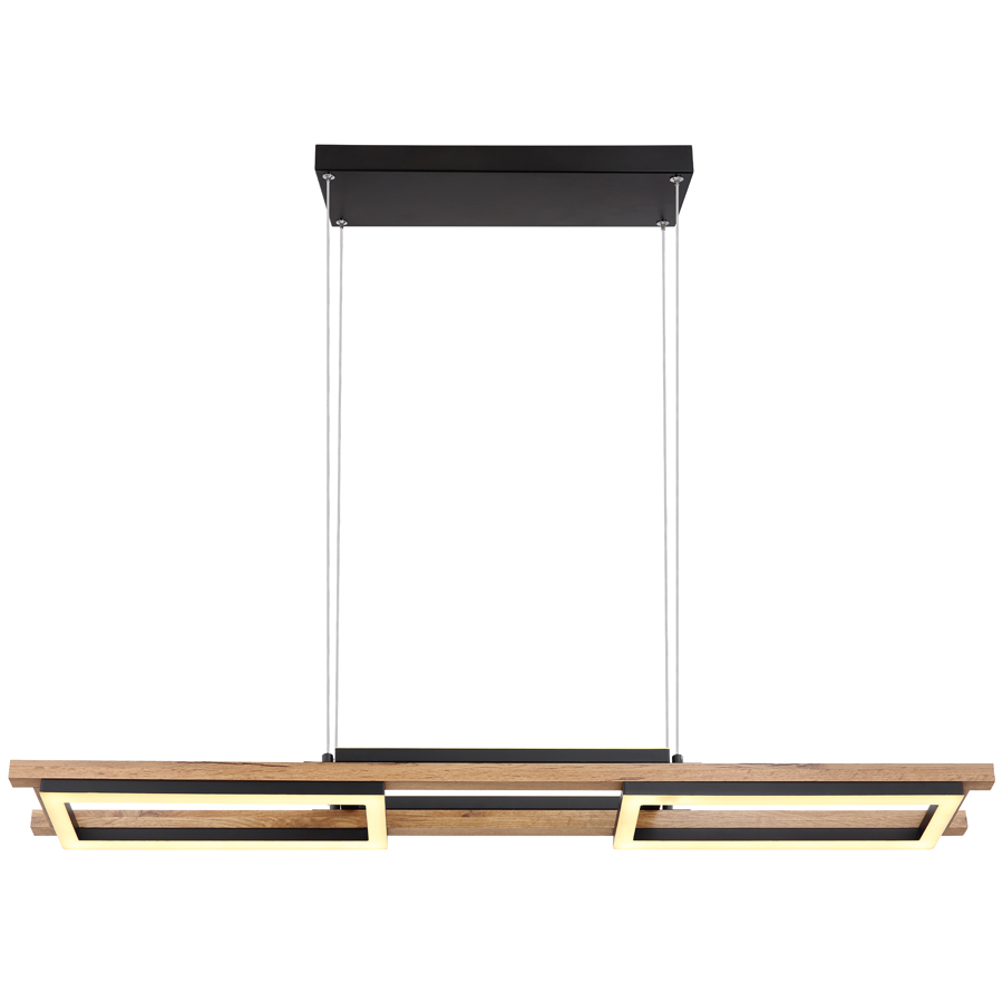 Schéma technique du lustre 3 lampes Soeni avec dimensions détaillées - Dakar, Sénégal.