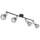 Spot / Plafonnier Xara I 4 lampes métal laiton vieilli, vue complète - Dakar, Sénégal