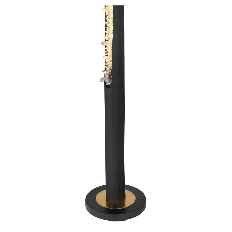 FELICITAS - Lampadaire LED 15W en métal noir mat Lumière Jaune H151