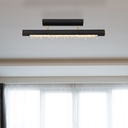 FELICITAS - Plafonnier LED 15W métal noir Lumière Jaune