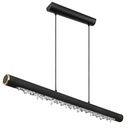 Suspension Félicitas en métal noir mat avec lumière jaune, parfaite pour une cuisine moderne, Dakar, Sénégal