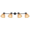 Spot/plafonnier Wenna 4 lampes allumées, éclairage chaleureux idéal pour une ambiance intérieure – Dakar, Sénégal.