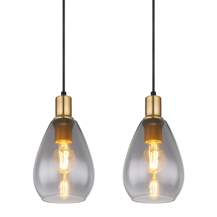 Schéma des dimensions du lustre Fanni 4 lampes - hauteur réglable jusqu'à 1200 mm et largeur de 850 mm.