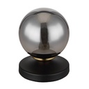Lampe à poser Jorge en métal noir et verre fumé, Dakar Sénégal