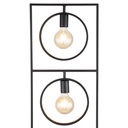 MARKUS - Lampadaire 3 lampes en métal noir mat H135