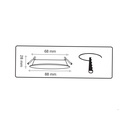 Schèma du spot  encastré GU10 rond noir Ø9cm