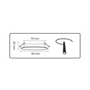 Schèma du spot encastré GU10 orientable rond blanc Ø9cm