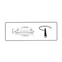Schéma du spot encastré GU10 orientable rond noir Ø10cm