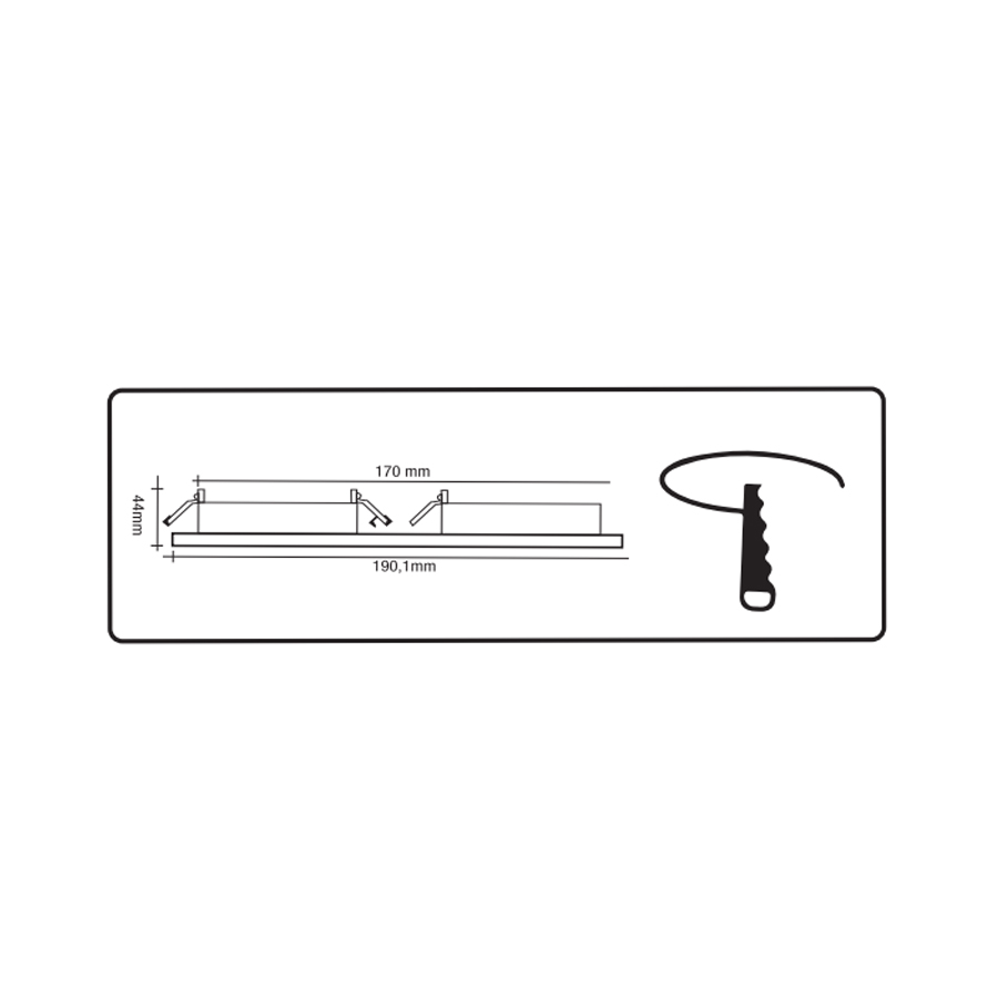 Double spot GU10 orientable carré blanc 19x10cm