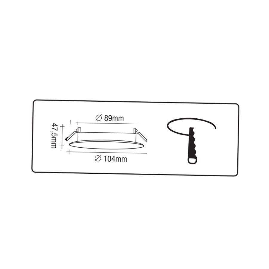 Zoom sur le spot encastré GU10 orientable rond noir Ø10cm