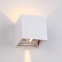 Applique Murale LED 6W Carrée Aluminium Blanc Lumière Jaune Chaude IP65 Dakar, Sénégal