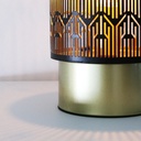 LASER - Lampe à poser en métal noir et doré H28 cm