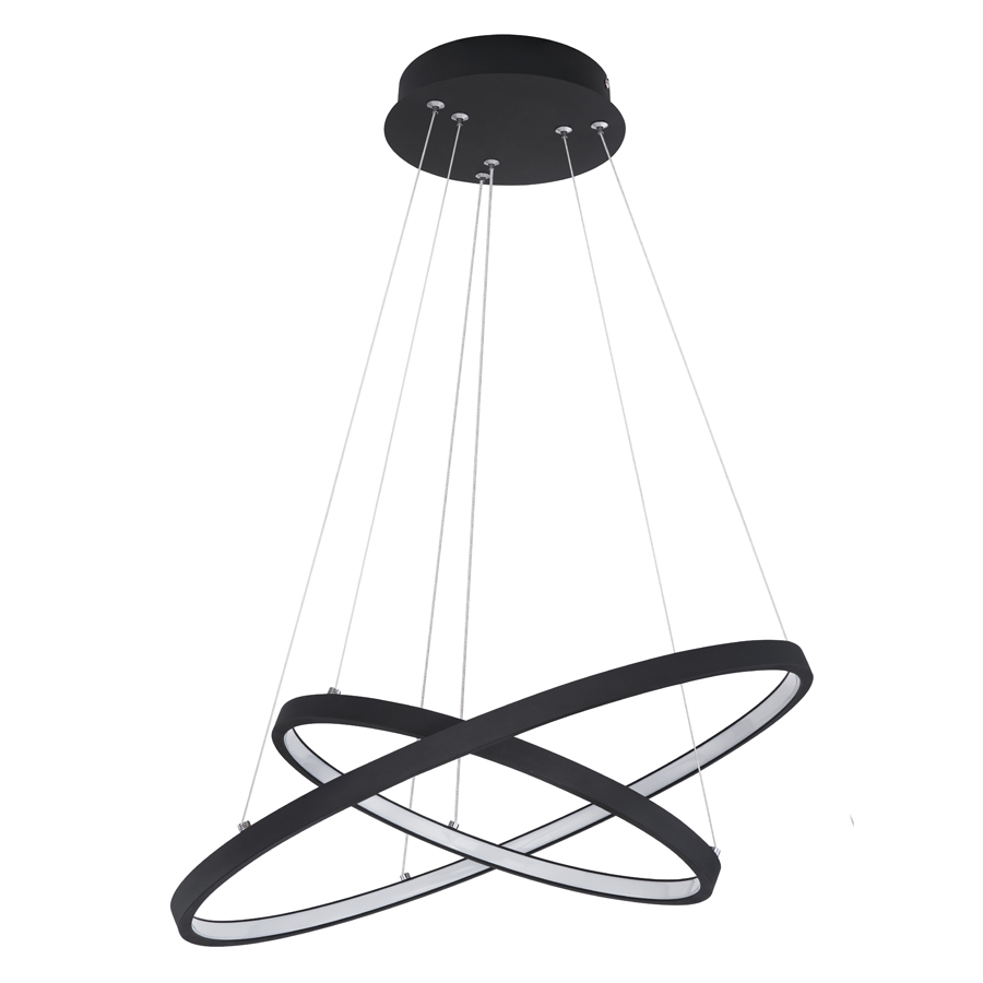 Lustre ralph LED 42W en métal noir Lumière Jaune Dakar , Sénégal