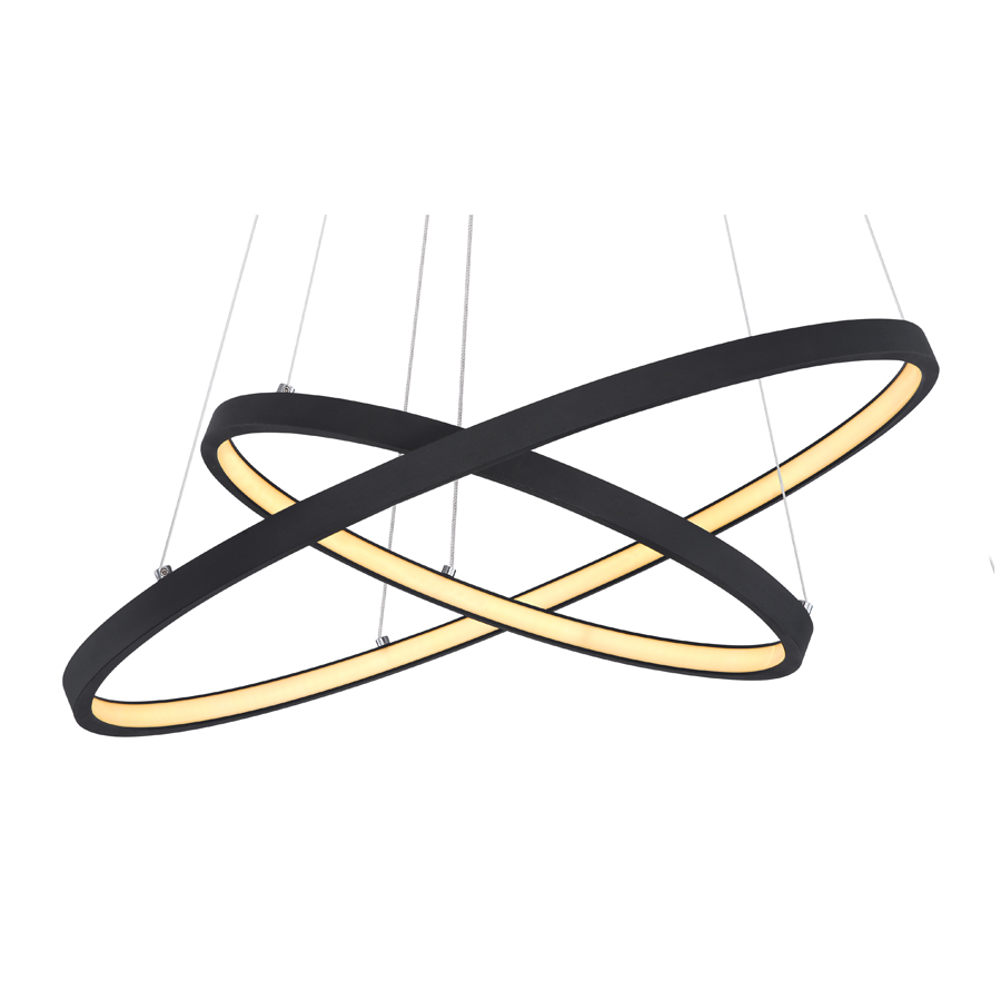Lustre ralph LED 42W en métal noir Lumière Jaune Dakar , Sénégal