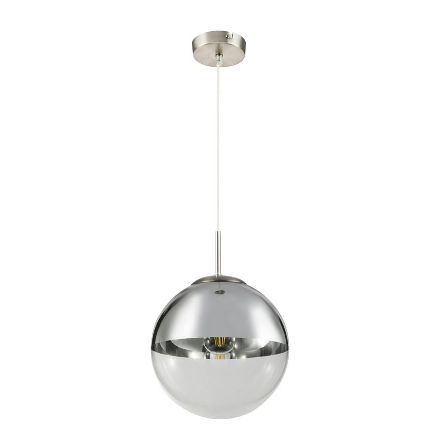 Suspension Varus en métal nickel et verre transparent chrome, style contemporain - Dakar, Sénégal