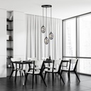 Lustre 3 lampes astral en métal noir et verre graphite Dakar , Sénégal