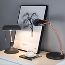 Lampe à poser Chakala en métal noir sablé et laiton brossé