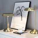 Lampe à poser Chakala en métal vert kaki et cuivre brossé