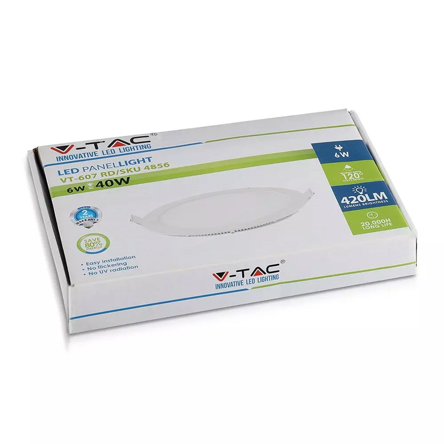 Panneau LED 12W rond – Blanc Chaud 3000K – Éclairage doux et performant – Dakar, Sénégal