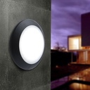 Lampe LED ronde Berta en résine noire GX53 Hublot 1300 lumens IP66 étanche côtière Dakar, Sénégal