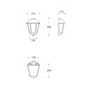 Applique Murale LED Moderne Fabio en Résine Noire avec Diffuseur PMMA Opale IP55 Dakar, Sénégal