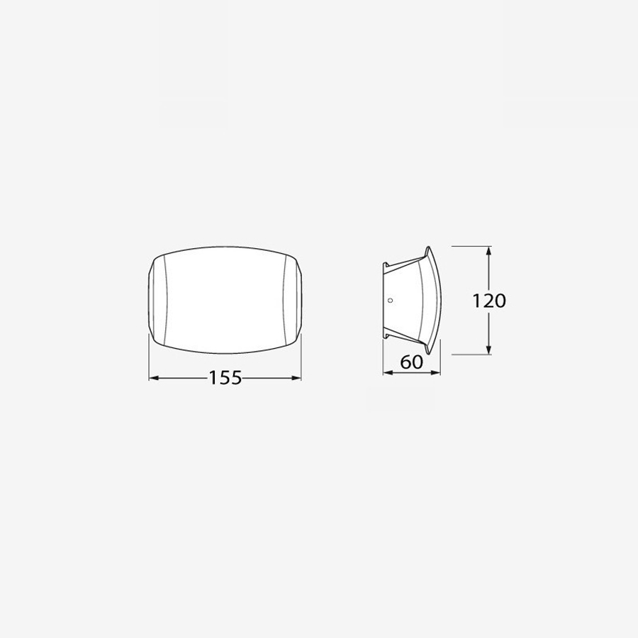 Applique Murale Moderne Abram 150 LED 4W R7s Résine Noire Protection IP55 Dakar, Sénégal