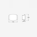 Applique Murale Moderne Abram 150 LED 4W R7s Résine Noire Protection IP55 Dakar, Sénégal