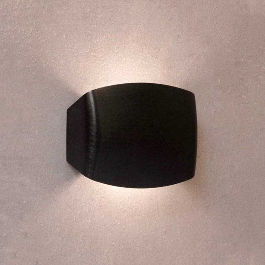 Applique Murale LED Abram 150 4W R7s Résine Noire avec Diffuseur Transparent IP55 Dakar, Sénégal