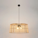 Lustre 3 lampes thaya tambour en métal et bambou naturel E27 Dakar, Sénégal