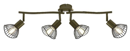 Spot plafonnier Matthys en métal laiton et noir – Design élégant pour une ambiance sophistiquée – Dakar, Sénégal.