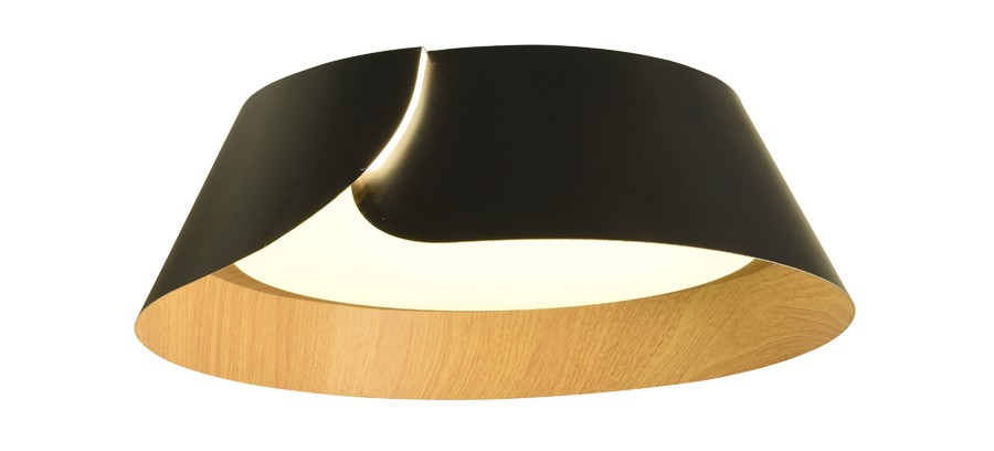 Plafonnier LED 36W en métal noir avec lumière jaune pour éclairage intérieur - Dakar, Sénégal