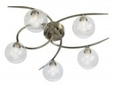 Plafonnier à 5 lampes Design en métal laiton et verre transparent – Idéal pour une décoration lumineuse sophistiquée – Dakar, Sénégal.