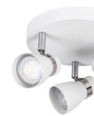 Zoom sur l'applique plafonnier Enali à 3 lampes en acier blanc – Parfait pour un éclairage lumineux et épuré – Dakar, Sénégal.