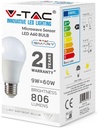 Ampoule LED A60 E27 9W RA80 Capteur Micro-ondes Lumière Blanche Froide