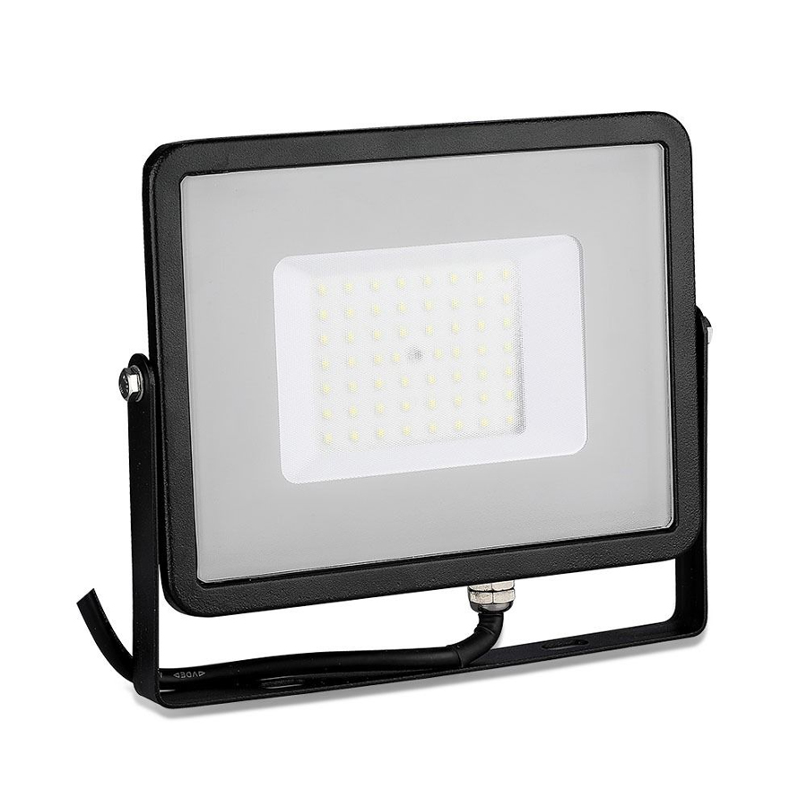 Projecteur LED 50W SMD Noir Lumière Jaune étanche IP65