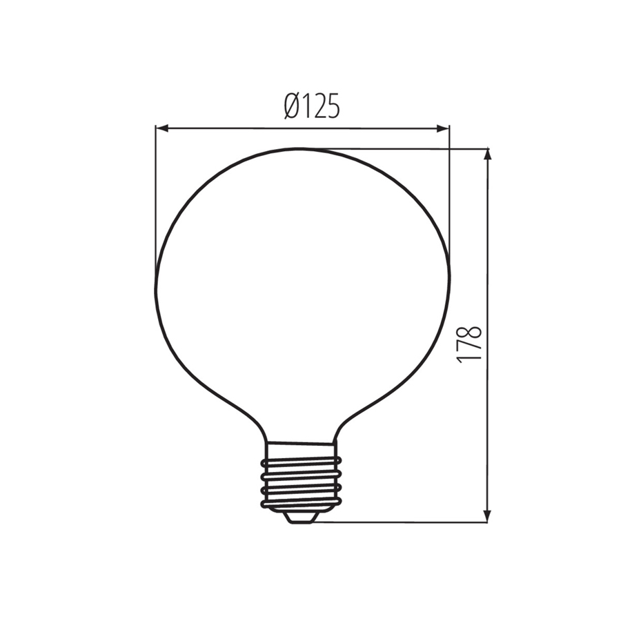 Ampoule LED Filament G125 E27 11W Lumière Jaune