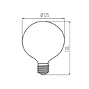 Ampoule LED Filament G125 E27 11W Lumière Jaune