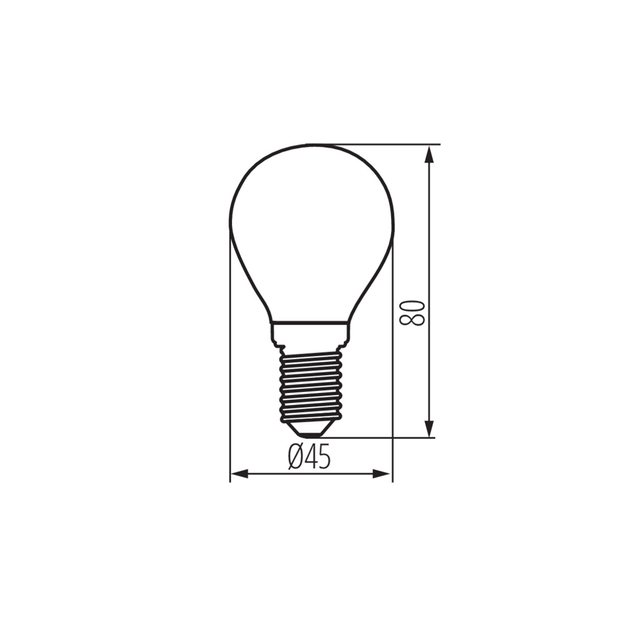 Ampoule LED G45 E14 4.5W Lumière jaune