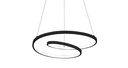 Zoom sur le lustre suspenduLED 46W noir dimmable avec 3 intensités. Disponible à Dakar, Sénégal