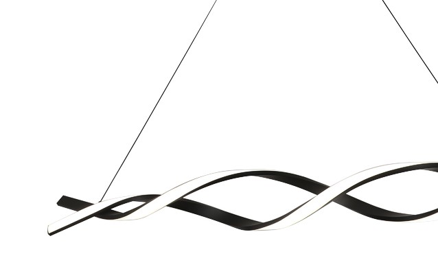 Lustre cyclone LED 44W linéaire noir Dimmable avec 3 intensités. Dakar, Sénégal