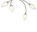 Lustre plafonnier 4 lampes Gallina en métal nickel satiné – Idéal pour un éclairage raffiné et contemporain – Dakar, Sénégal.