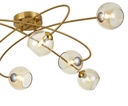 Zoom sur les détails des verres du magnifique lustre de 8 lampes Ambroisie, disponible sur Dakar, Sénégal