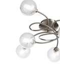 Détails du lustre Adoni 6 lampes en métal et verre disponible sur Dakar Sénégal