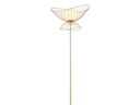 Détails du lampadaire Sophiste en métal doré et verre blanc