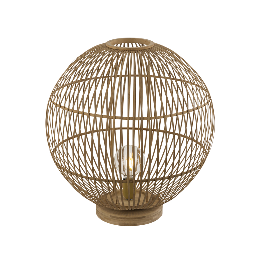 HILDEGARD - Lampe à poser en bambou naturel H53,5