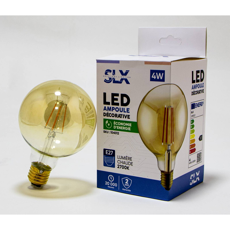 Ampoule Led filament ST64 E27 4W Lumière Jaune
